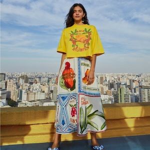 FARM Rio Our Stamps Midi Skirt